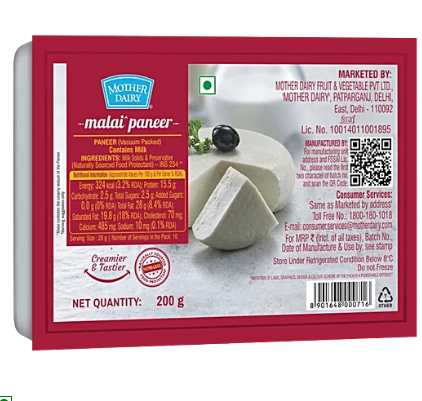 Mother Dairy Malai Paneer